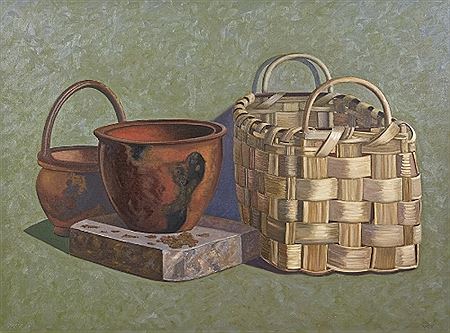 Basket with Two Bowls (K963)