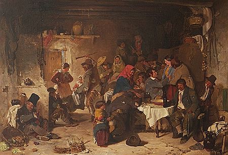 Sample artwork by Erskine Nicol (1825 - 1904), known for figure, genre, landscape painting - View similar artists and auction records