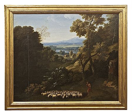 Sample artwork by Crescenzio D'Onofrio (1632 - 1698), known for landscape painting in the style of gaspard dughet, both on canvas and in fresco. - View similar artists and auction records