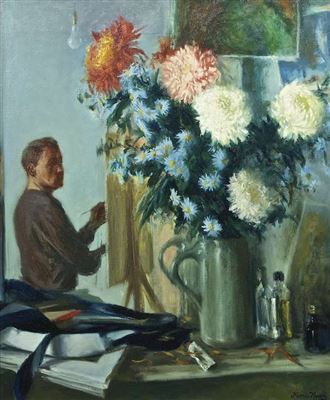 Portrait of Thomas Ryan: Self-Portrait in Studio