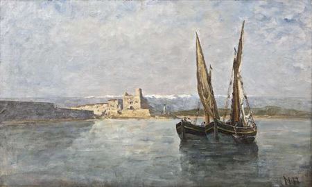 Mediterranean Harbor Scene