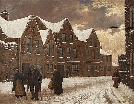 Sample artwork by Joseph Malachy Kavanagh (1856 - 1918), known for rural and city scene painting, landscape and architectural view etchings - View similar artists and auction records