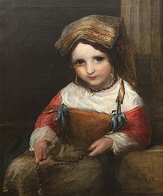 Roman Girl with Beaded Necklace