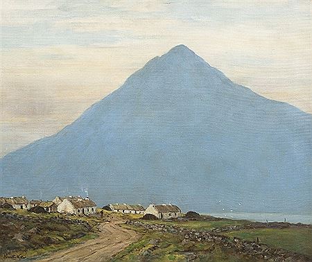 Cottages Below Errigal, Co. Donegal by John Crampton-Walker - Auction record, sale price, and art valuation. Compare with similar artists and explore comparable artworks.