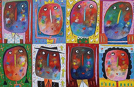 Huit personnages