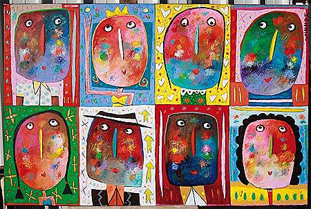 Huit personnages