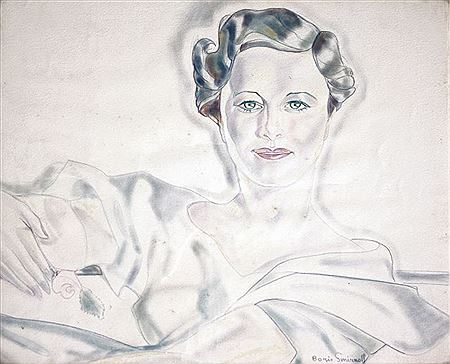 Portrait de femme accoudée