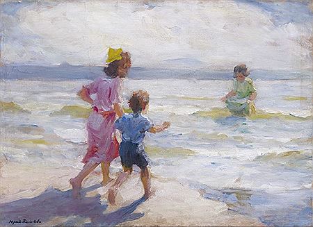 Enfants sur la plage.