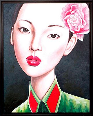 Jeune fille à la rose.