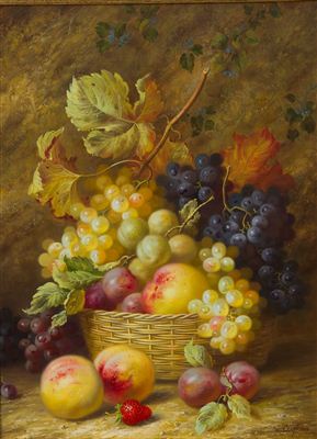 STILL LIFES OF FRUIT IN A BASKET (a pair)