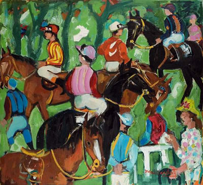 Sample artwork by Pierre Gaillardot (1910 - 2002), known for expressionist figurative painting, horse races, vineyards, drawing - View similar artists and auction records