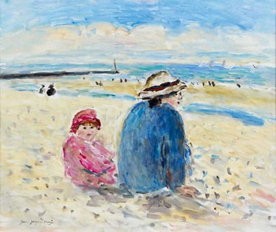 Femme et enfant sur la plage by Jean Jacques Rene - Auction record, sale price, and art valuation. Compare with similar artists and explore comparable artworks.