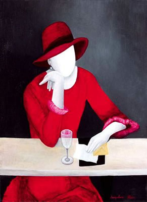 FEMME EN ROUGE by Jacqueline Klein - Auction record, sale price, and art valuation. Compare with similar artists and explore comparable artworks.