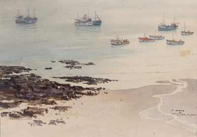Granville la flottille des praires (bateau de pêche à Chausey)