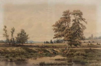 Vaches s'abreuvant en bord de rivière by Jean-Henri Chouppe - Auction record, sale price, and art valuation. Compare with similar artists and explore comparable artworks.