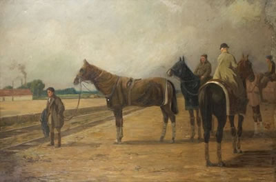 Chevaux à l'entrainement