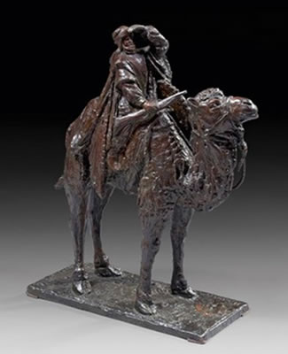Guerrier oriental aux aguets sur son dromadaire by Honore Sausse - Auction record, sale price, and art valuation. Compare with similar artists and explore comparable artworks.