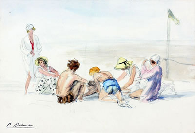 Scène de plage by Pierre Dubaut - Auction record, sale price, and art valuation. Compare with similar artists and explore comparable artworks.