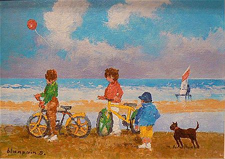 Enfant avec son chien en bord de mer by Jean-Marie Luc Blanpain - Auction record, sale price, and art valuation. Compare with similar artists and explore comparable artworks.