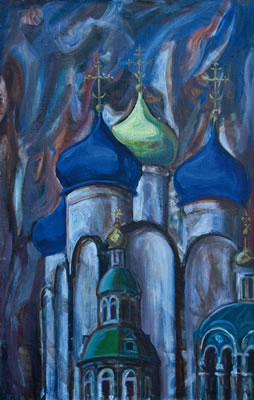 The sound of church bells.