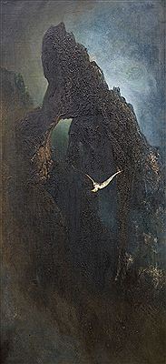 Flying seagull