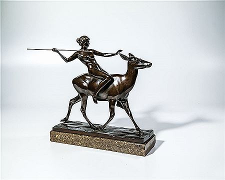 Reitende Diana auf Hirschkuh