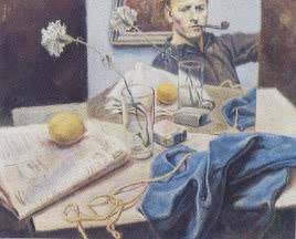 Portrait of Georges Schreiber: Self Portrait Still Life, 1944