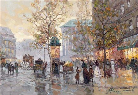 Vendeur de fleurs devant la Madeleine