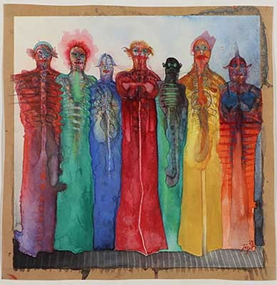 Untitled (7 ghosts) by Bernhard Jager - Auction record, sale price, and art valuation. Compare with similar artists and explore comparable artworks.