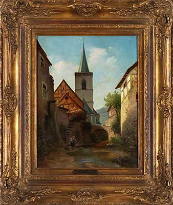 Nachmittag über der Kirche in Assmannshausen
