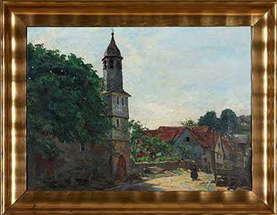 Alte Kapelle in Homberg a.d. Ohm by Heinrich Giebel - Auction record, sale price, and art valuation. Compare with similar artists and explore comparable artworks.