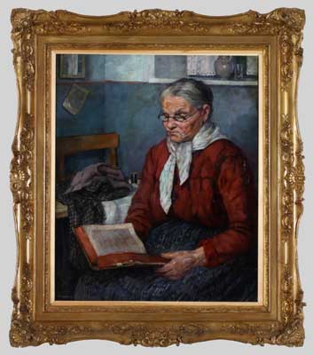Näherin mit spannender Lektüre by Hermann Herterich - Auction record, sale price, and art valuation. Compare with similar artists and explore comparable artworks.