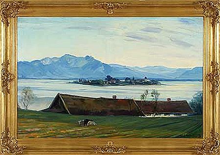 "Blick auf Frauenchiemsee"