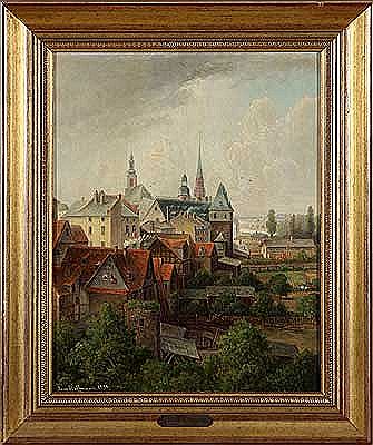 Ansicht von Sachsenhausen mit Dreikönigskirche"