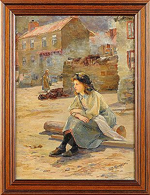 A STAITHES FISHERGIRL SEATED LOOKING OUT TO SEA by Isa Jobling - Auction record, sale price, and art valuation. Compare with similar artists and explore comparable artworks.