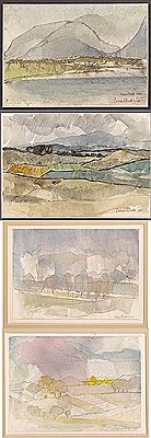 VIEWS IN SCOTLAND AND NORTHUMBERLAND by Leonard Charles Evetts - Auction record, sale price, and art valuation. Compare with similar artists and explore comparable artworks.