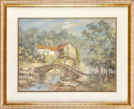"THE OLD MILL, JESMOND DENE, NEWCASTLE" by Ronald Lambert Moore - Auction record, sale price, and art valuation. Compare with similar artists and explore comparable artworks.