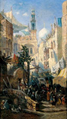 Sample artwork by Louis-Amable Crapelet (1822 - 1867), known for oriental, egyptian and italian scene painting, drawing, magazine illustration, murals - View similar artists and auction records
