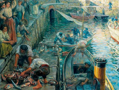 Pêcheurs sur le port de Biarritz