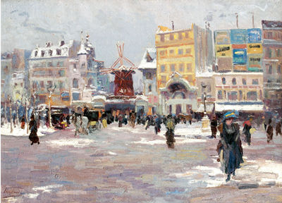 Le Moulin Rouge en hiver by Elie Anatole Pavil - Auction record, sale price, and art valuation. Compare with similar artists and explore comparable artworks.