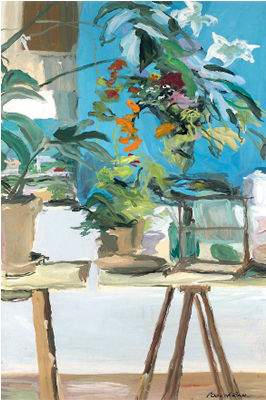 Sample artwork by Dimitri Bouchene (1893 - 1993), known for design, flower and landscape paintings, costume design - View similar artists and auction records