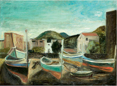 Barques au bord de l'eau