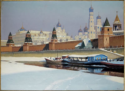 Sample artwork by Mikhail Markianovich (Bubelo) Germachev (1868 - 1930), known for snow scenes, genre, still life, cityscapes and seasonal landscape painting - View similar artists and auction records