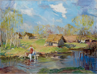 Première verdure, Russie by Georgii Aleksandrovich Lapshin - Auction record, sale price, and art valuation. Compare with similar artists and explore comparable artworks.