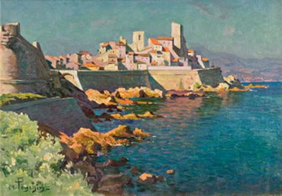 Vue d'Antibes, le Fort Carré