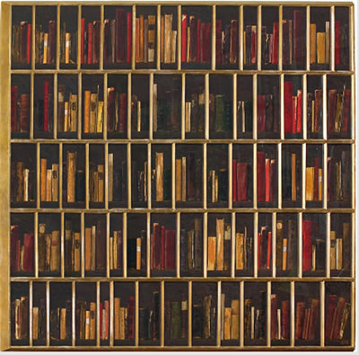 Bibliothèque en trompe-l'oeil