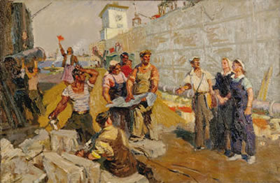 Sample artwork by Mikhail Filipovich Volodine (1912 - 1987), known for painting - View similar artists and auction records