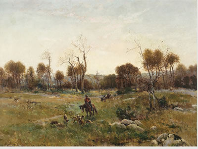 Sample artwork by Serhii Ivanovich Vasylkivsky (1854 - 1917), known for bucolic landscape painting, caricatures - View similar artists and auction records