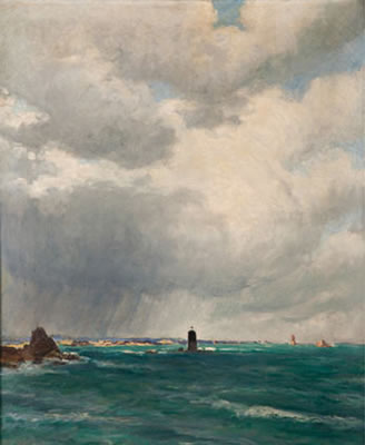 La balise rouge à Bréhat