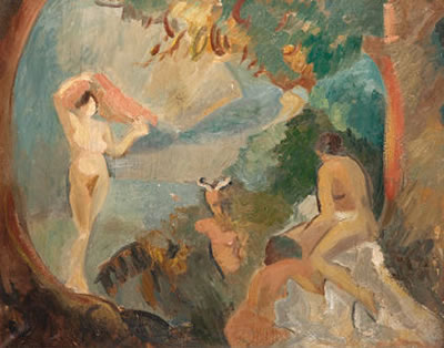 Baigneuses au bord du lac